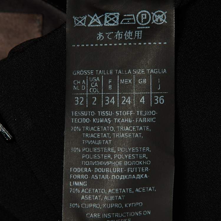 Pre Owned Max Mara Black Crepe Wide Leg Cady Jumpsuit S 