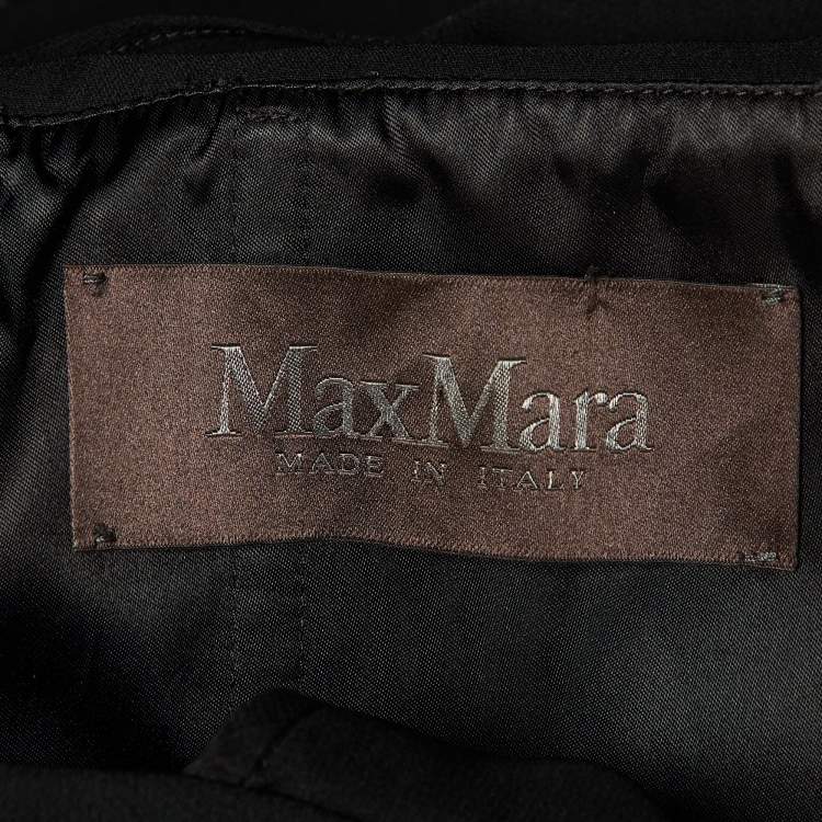 Pre Owned Max Mara Black Crepe Wide Leg Cady Jumpsuit S 