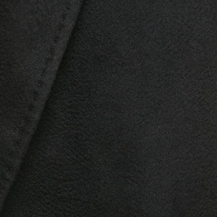 Pre Owned Max Mara Black Cashmere Felt Open Front Coat XS