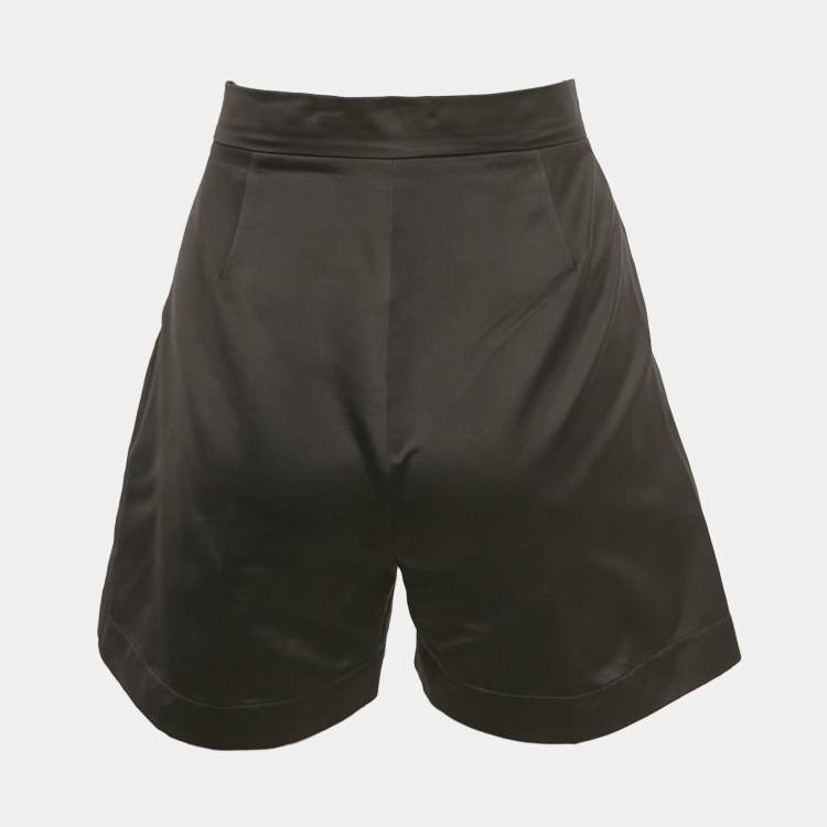 مملوكة مسبقًا Max Mara Black Satin Shorts S