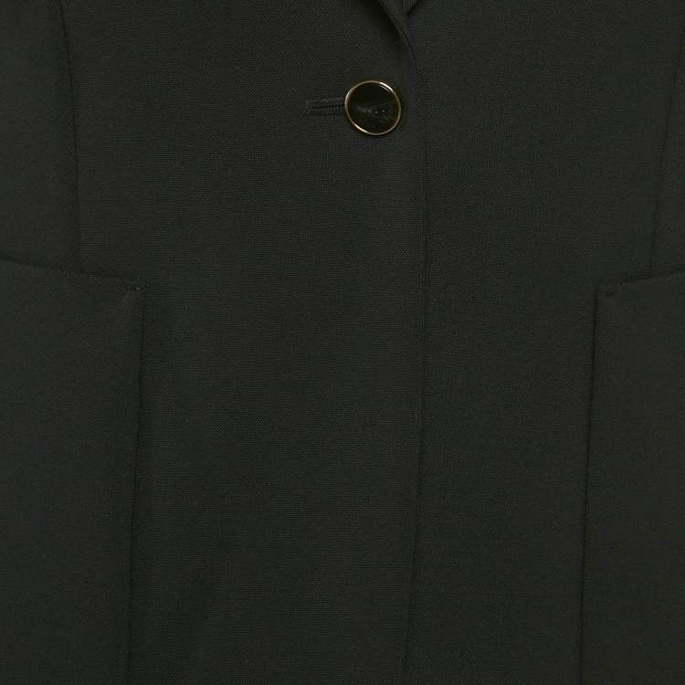 Pre Owned Max Mara Navy Blue Wool Tailored Blazer M