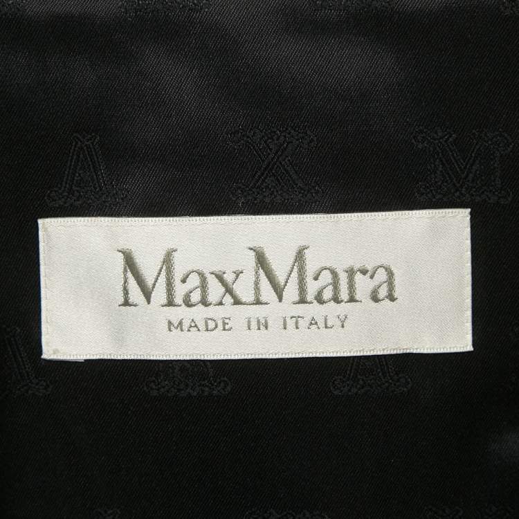 Pre Owned Max Mara Navy Blue Wool Tailored Blazer M