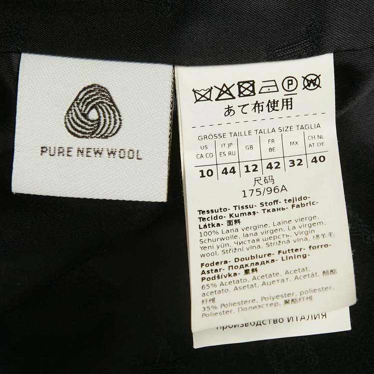 Pre Owned Max Mara Navy Blue Wool Tailored Blazer M