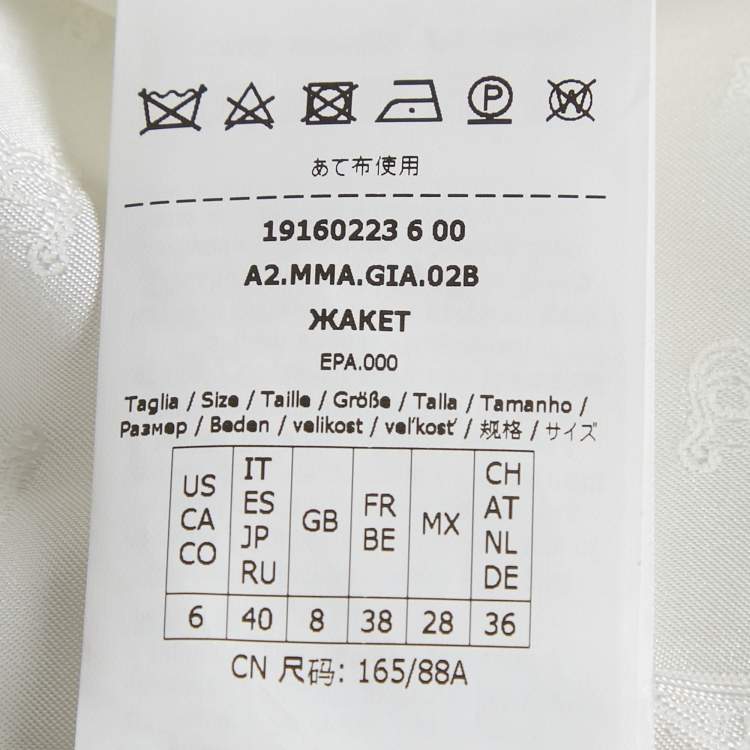 Pre Owned Max Mara White Crepe Double Breasted Blazer S