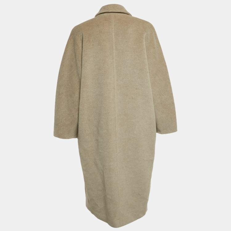 مملوكة مسبقًا Max Mara Beige Alpaca Blend Double Breasted Coat XS