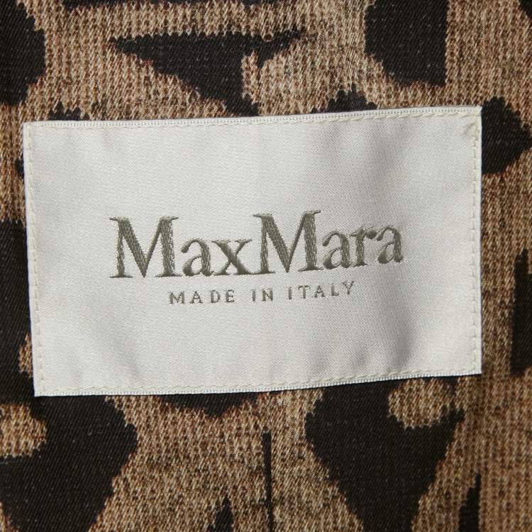 مملوكة مسبقًا Max Mara Beige Alpaca Blend Double Breasted Coat XS