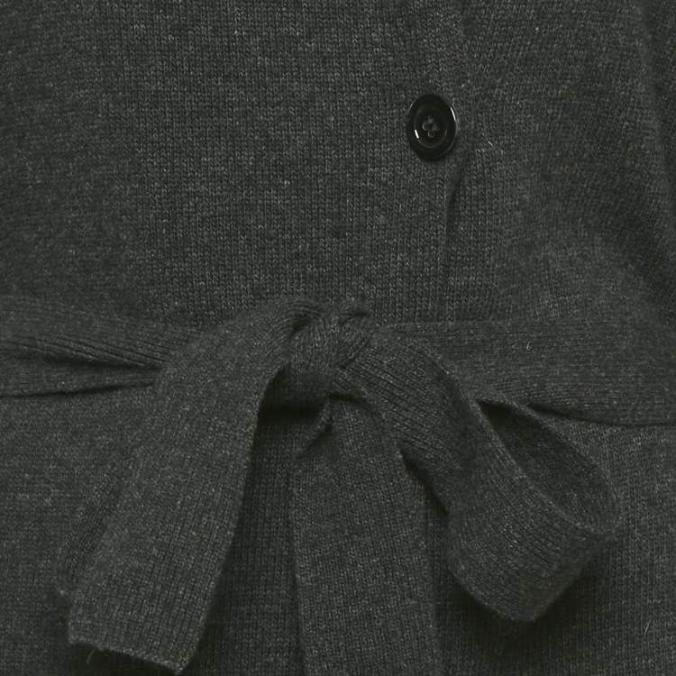 مملوكة مسبقًا Max Mara Black Wool Belted Cardigan M