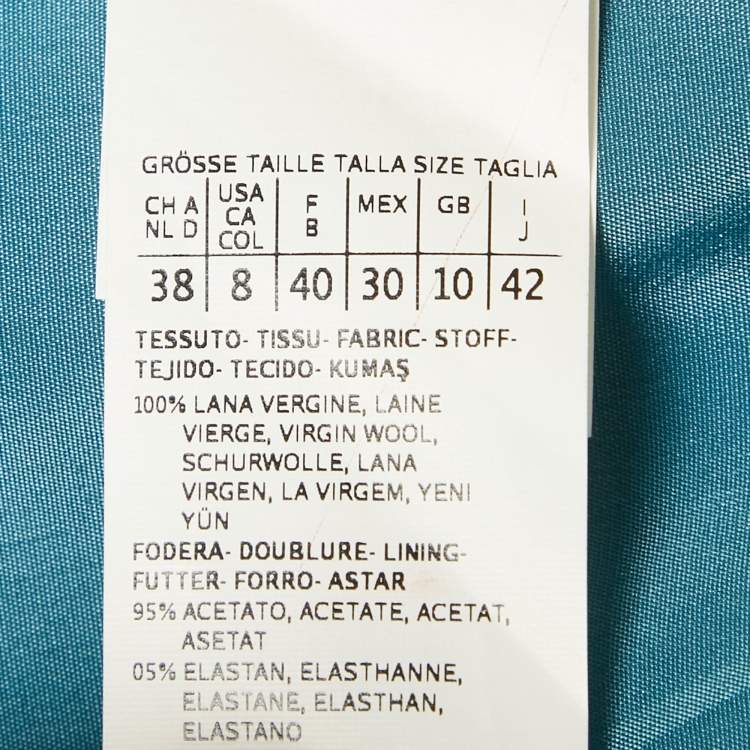 مملوكة مسبقًا Max Mara Blue Wool Double Breasted Blazer M