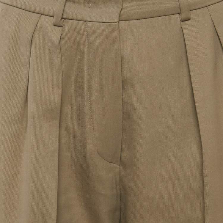 Pre Owned Max Mara Black Gabardine Cargo Pants S