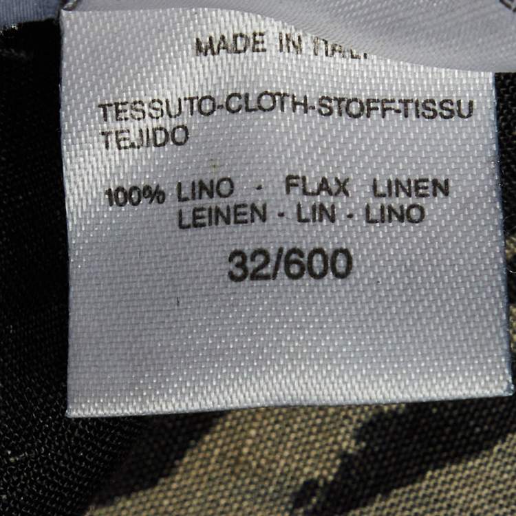 مملوكة مسبقًا جاكيت ماكس مارا خفيف كتان بطبعة زهرية سوداء مقاس صغير (سمول)