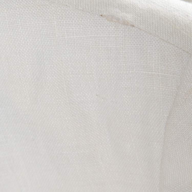 Pre Owned Max Mara Cream Linen Blazer L