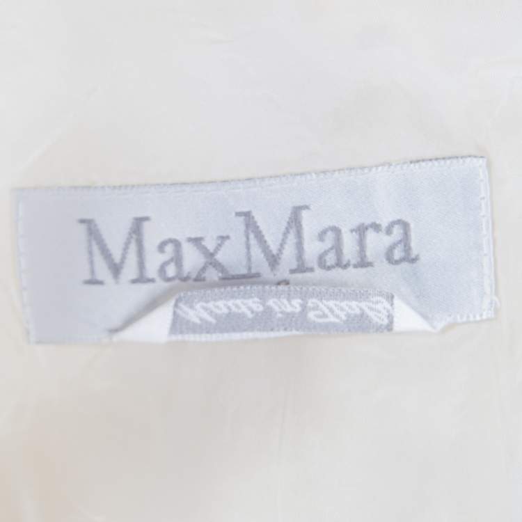 Pre Owned Max Mara Cream Linen Blazer L