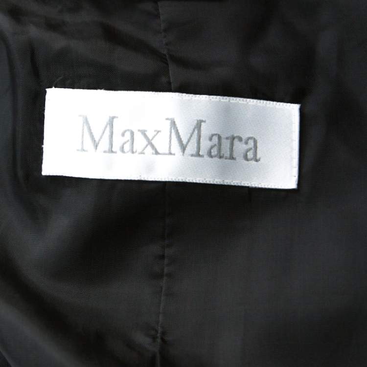 Pre Owned Max Mara Black Wool Blend Skirt Suit S