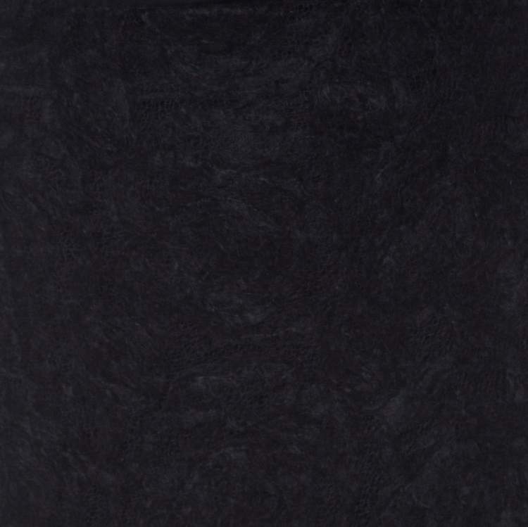Pre Owned Max Mara Black Textured Wool Mid Length Wrap Skirt L 