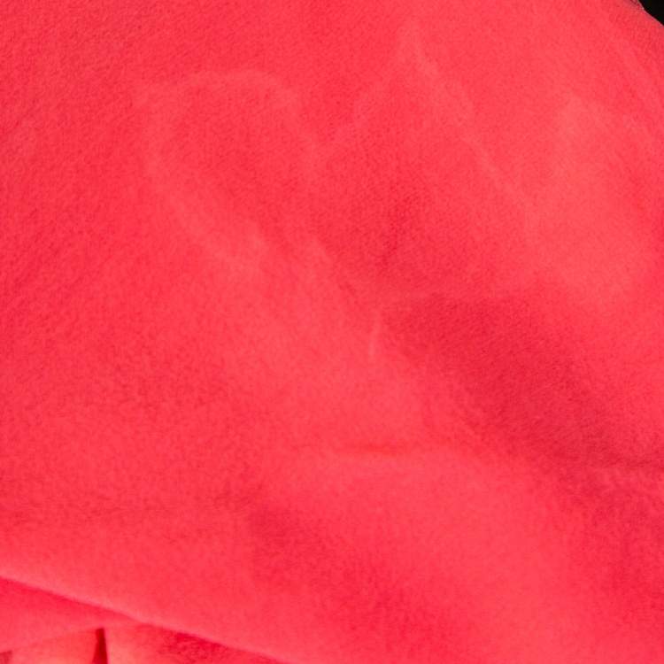 Pre Owned Max Mara Coral Pink Stretch Crepe Draped Sheath Dress L 