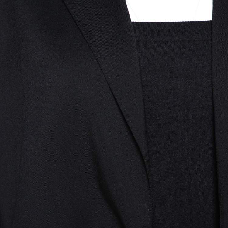 Pre Owned Max Mara Black Wool Tie Front Venere Blazer M