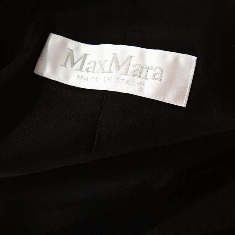 Pre Owned Max Mara Black Wool Tie Front Venere Blazer M