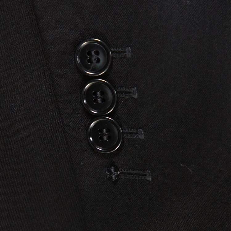 Pre Owned Max Mara Black Wool Tie Front Venere Blazer M