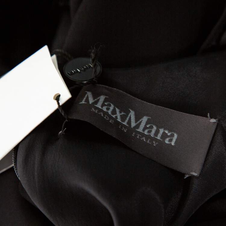 Pre Owned Max Mara Black Crepe Pilade Belted Jumpsuit L