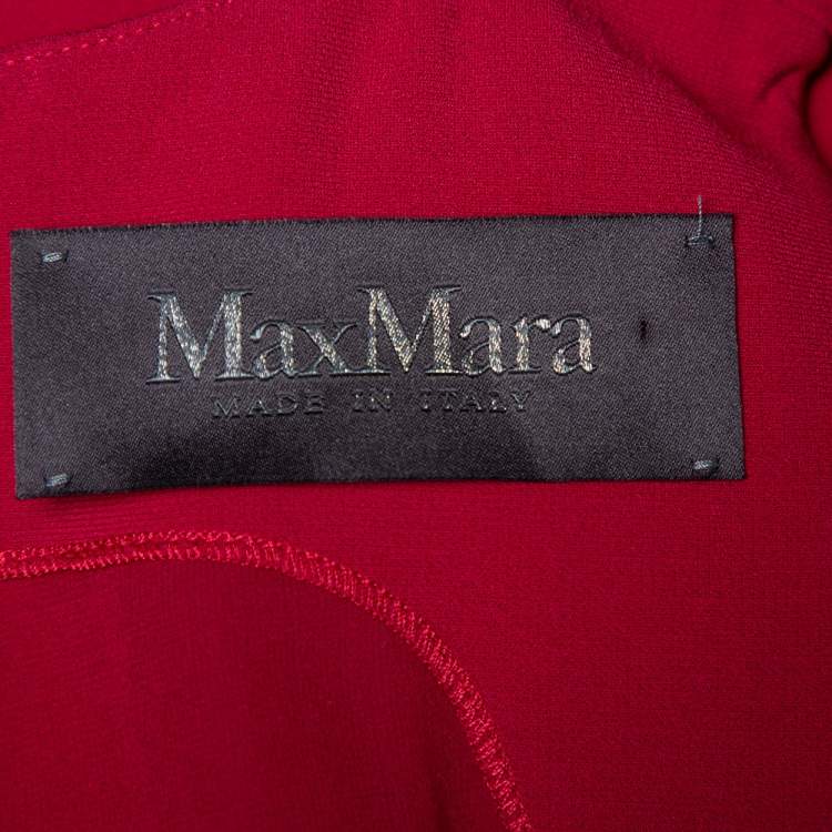 Pre Owned Max Mara Magenta Crepe Sleeveless Belted Cady Jumpsuit M