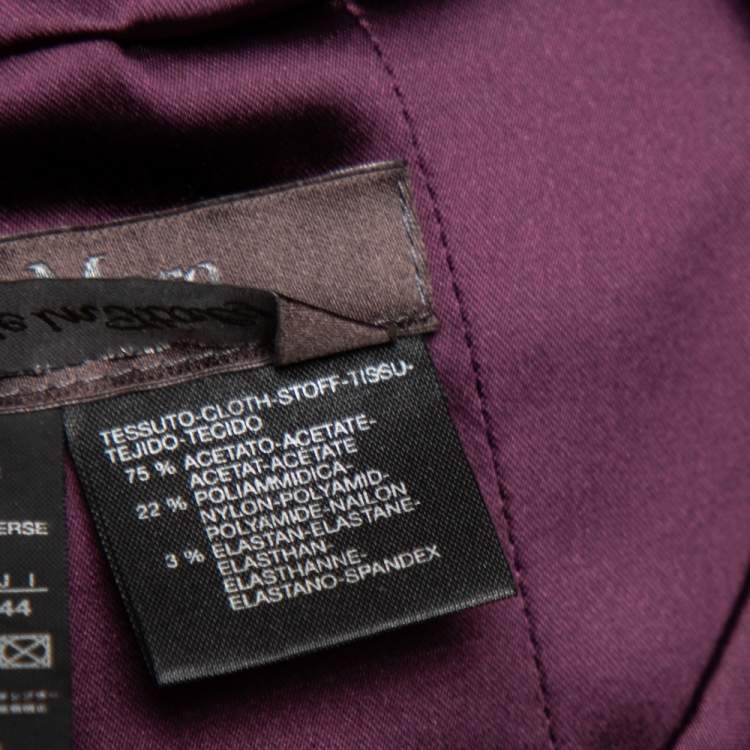 مملوكة مسبقًا Max Mara Purple Stretch Satin Sheath Dress M