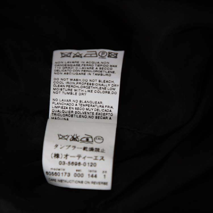 Pre Owned Max Mara Black Crepe Double Breasted Blazer & Skirt Set S