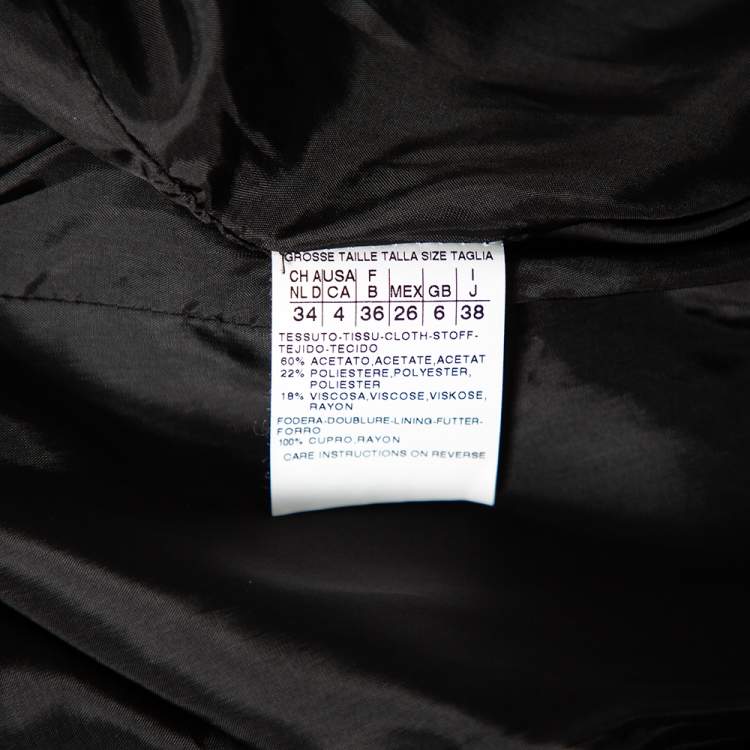 Pre Owned Max Mara Black Crepe Double Breasted Blazer & Skirt Set S