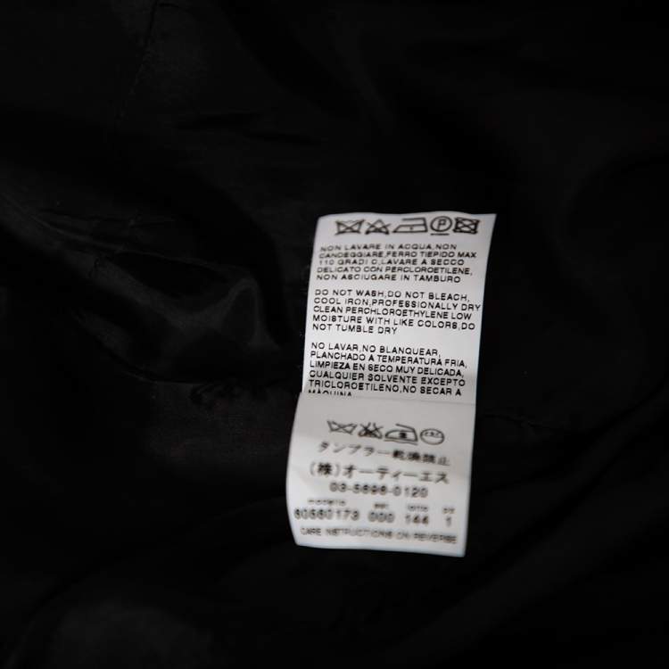 Pre Owned Max Mara Black Crepe Double Breasted Blazer & Skirt Set S
