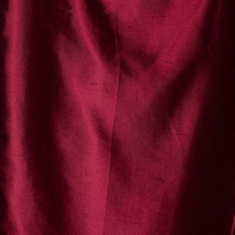 مملوكة مسبقًا Max Mara Burgundy Silk & Cotton Shift Dress S