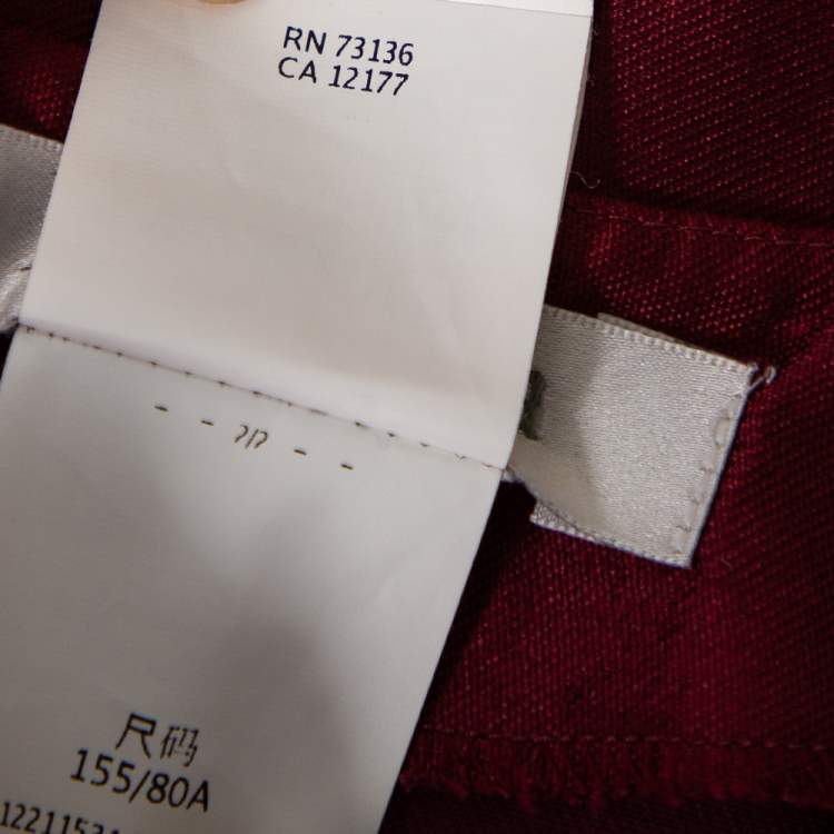 مملوكة مسبقًا Max Mara Burgundy Silk & Cotton Shift Dress S