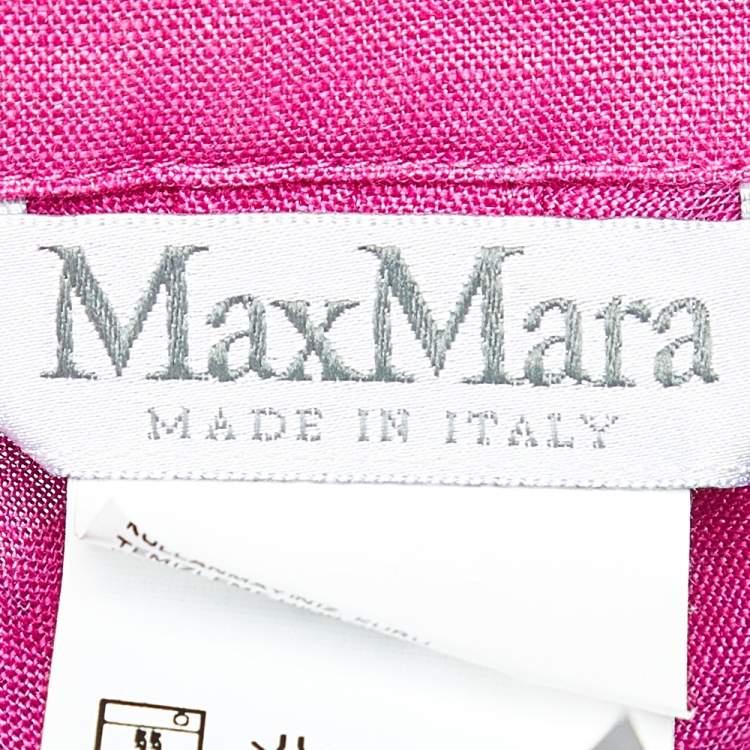 Pre Owned Max Mara Pink Linen Wrap Detail Sleeveless Shirt S