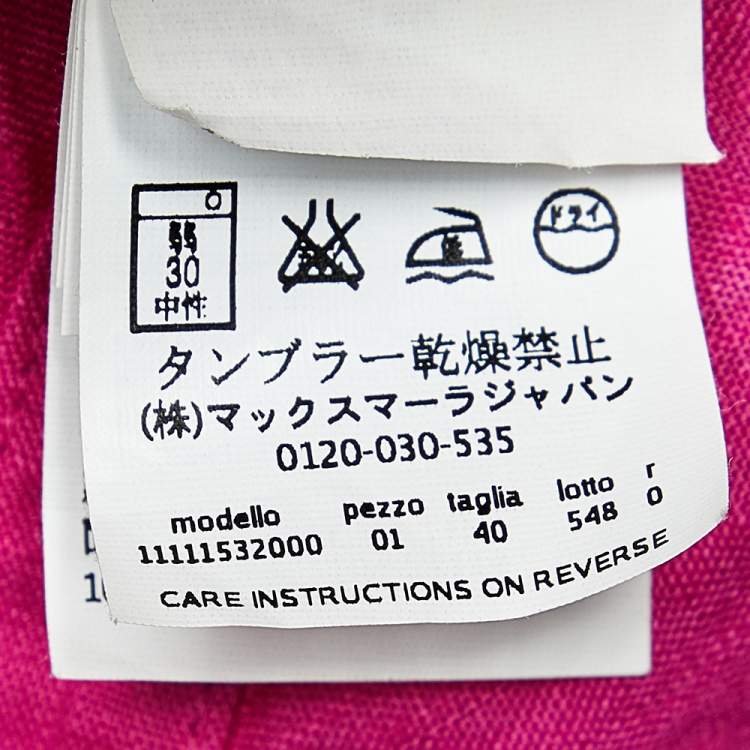 Pre Owned Max Mara Pink Linen Wrap Detail Sleeveless Shirt S