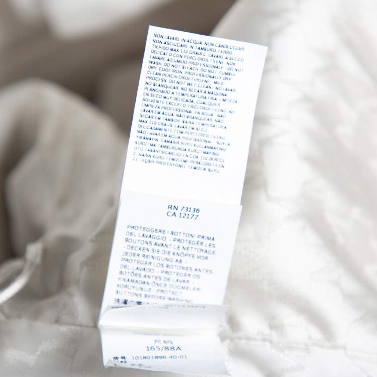 مملوكة مسبقًا Max Mara Off-White Wool Buttoned Beaver Long Coat M 