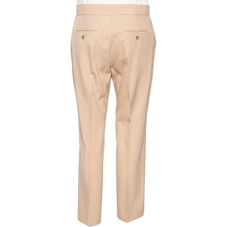 Pre Owned Max Mara Beige Wool Formal Pants M