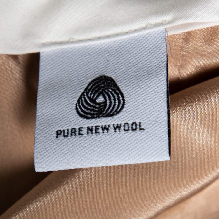 Pre Owned Max Mara Beige Wool Formal Pants M