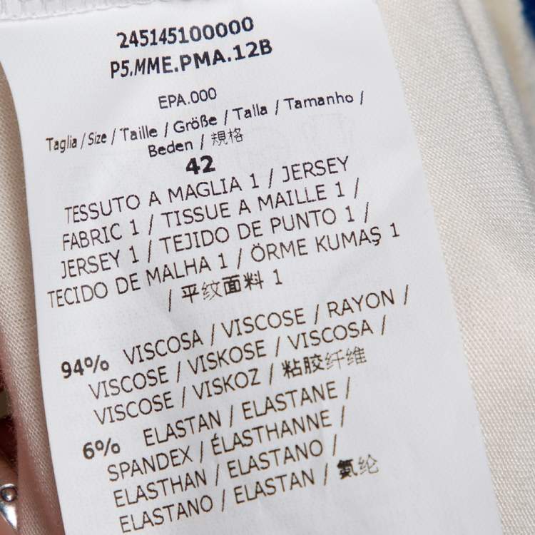 Pre Owned Max Mara Cream Silk Sheer Top M