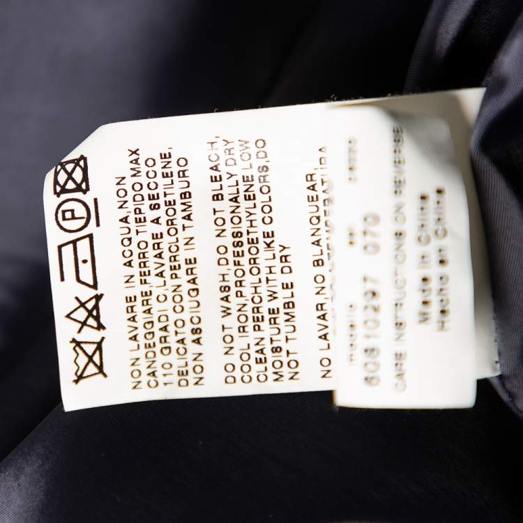 مملوكة مسبقًا Max Mara Navy Blue Cotton Double Breasted Trench Coat S