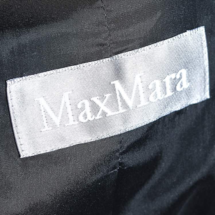 Pre Owned Max Mara Black Crepe Button Front Blazer S
