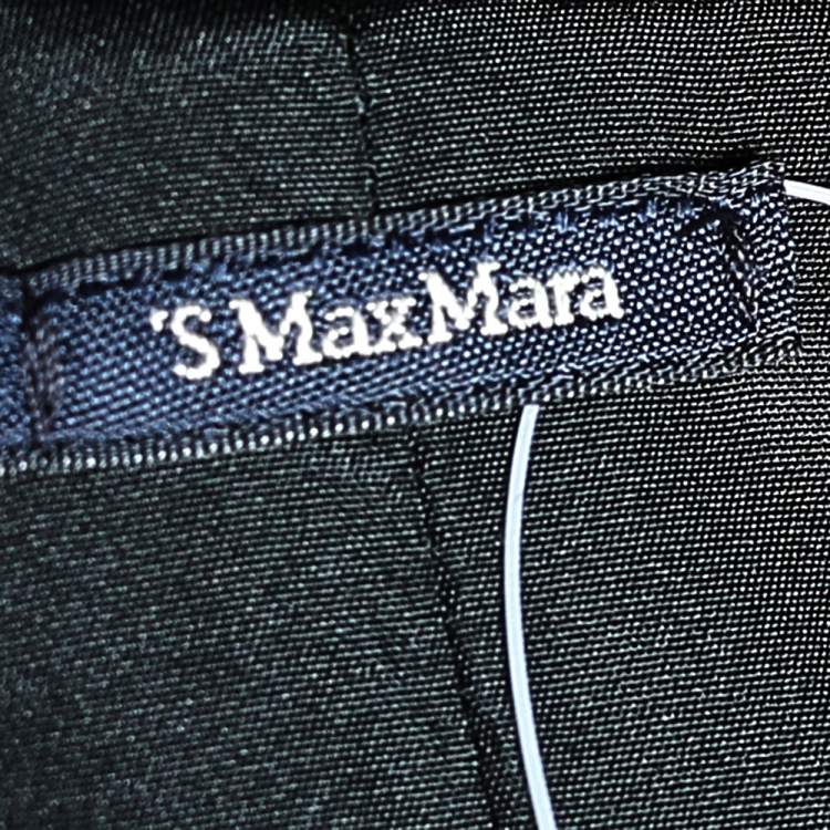 Pre Owned S'Max Mara Monochrome Printed Reversible Vada Coat L