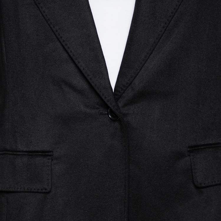 Pre Owned Max Mara Black Cashmere Button Front Jacket M