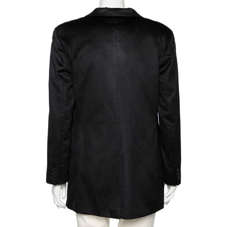 Pre Owned Max Mara Black Cashmere Button Front Jacket M