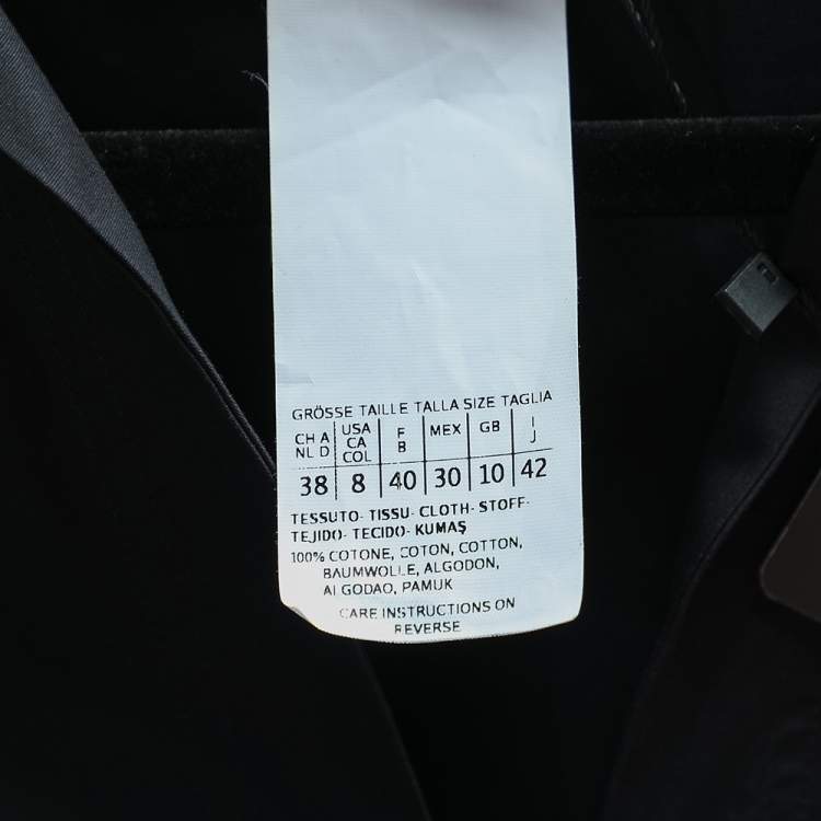 Pre Owned Max Mara Black Cotton Oversized Shift Midi Dress M