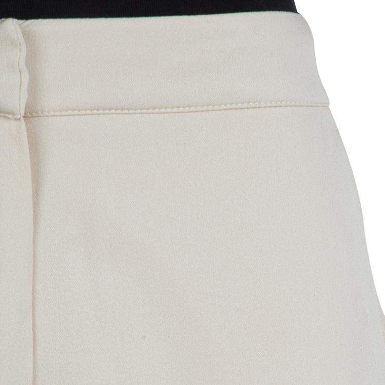 Pre Owned Max Mara Beige Silk Crepe Trousers M