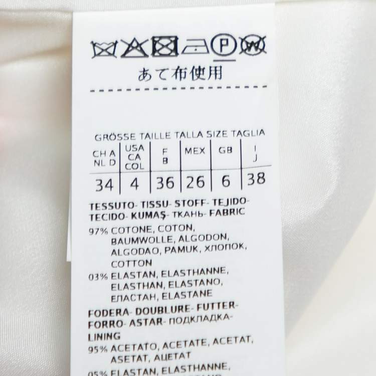 Pre Owned Max Mara White Cotton Tapered Pants & Single Breasted Blazer Suit S/ XS