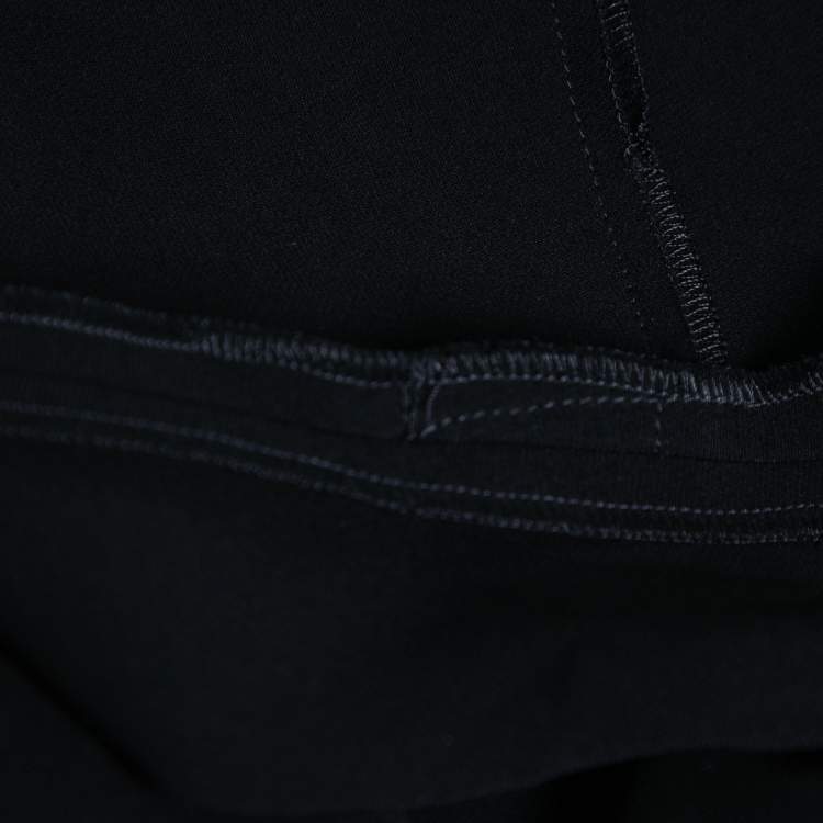 Pre Owned Max Mara Black Crepe Drawstring Detail Pocketed Blouse M