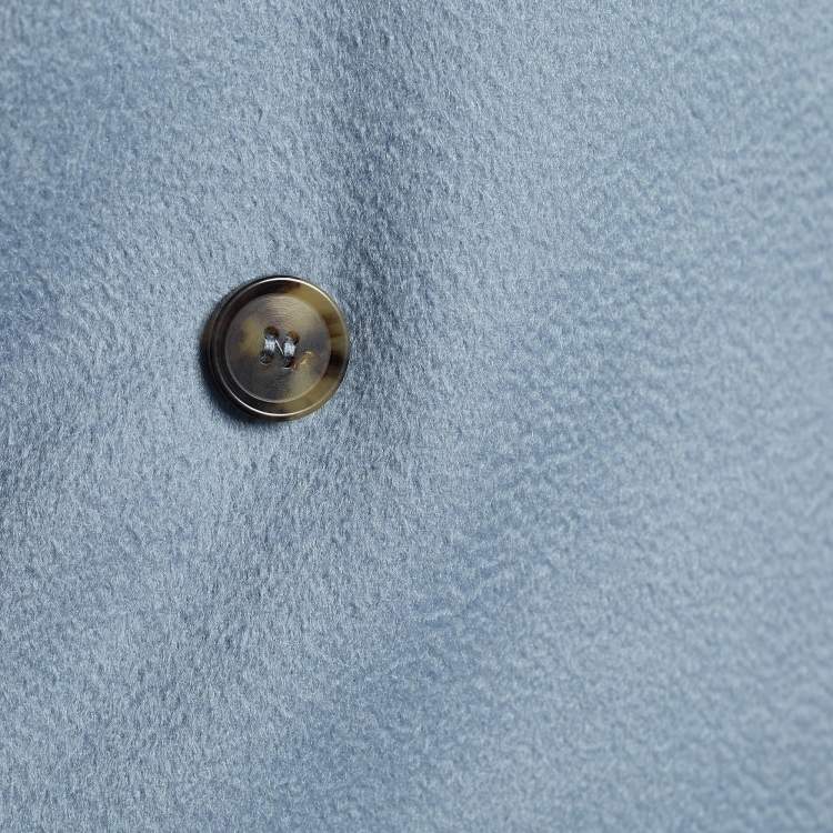 Pre Owned Max Mara Powder Blue Cashmere Belted Coat S