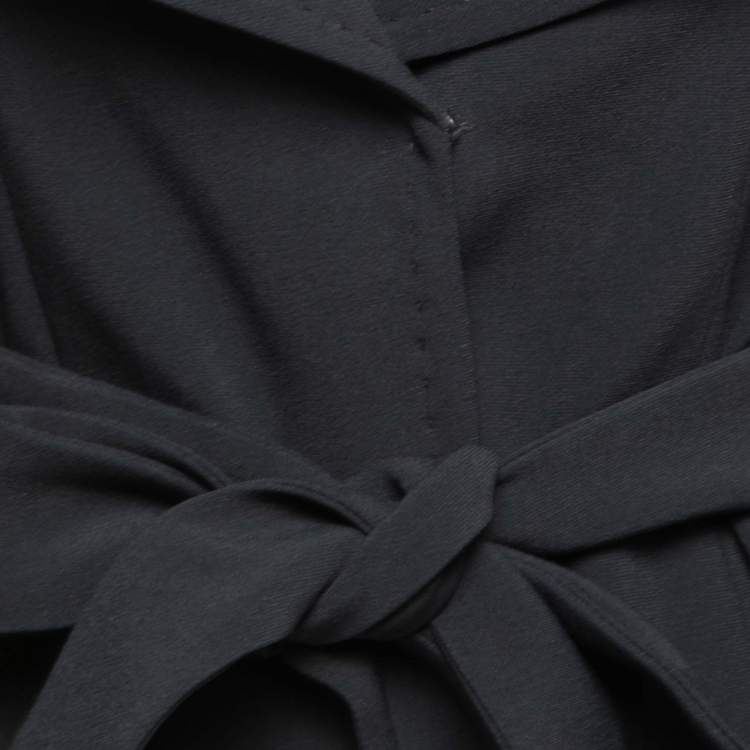 Pre Owned Max Mara Black Crepe Single Breasted Blazer S
