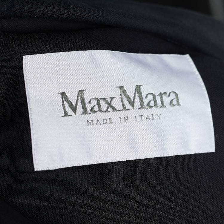 Pre Owned Max Mara Black Cotton Dover Wide-leg Cady Jumpsuit M
