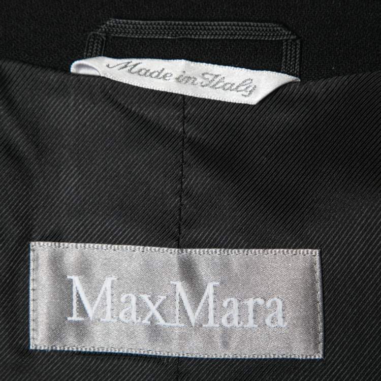 Pre Owned Max Mara Black Knit Skirt Suit S