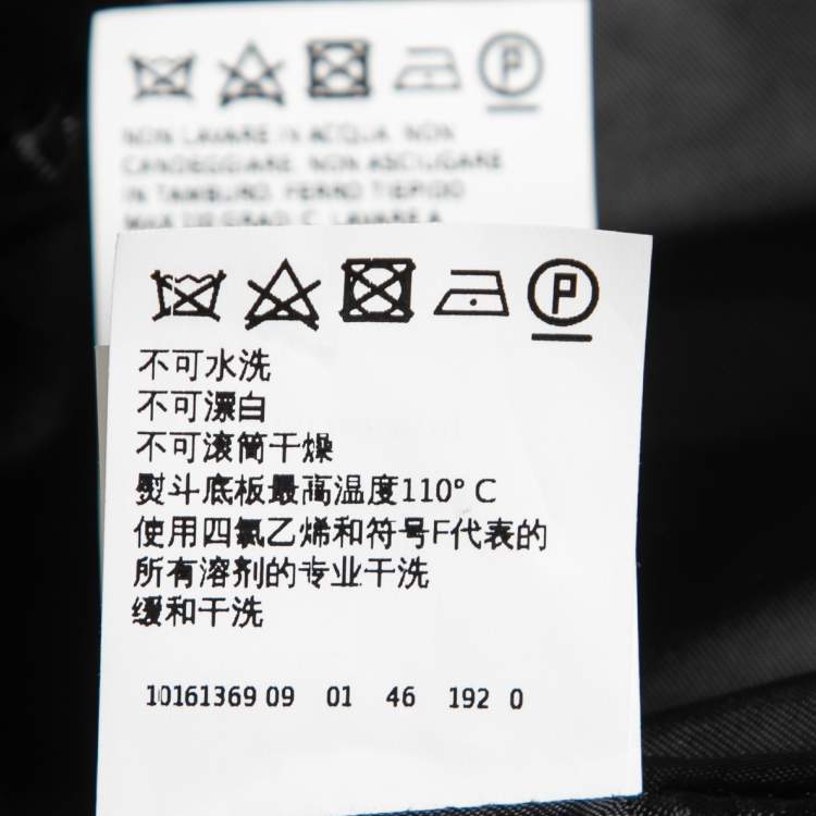 Pre Owned Max Mara Black Camel Hair Belted Wrap Coat L